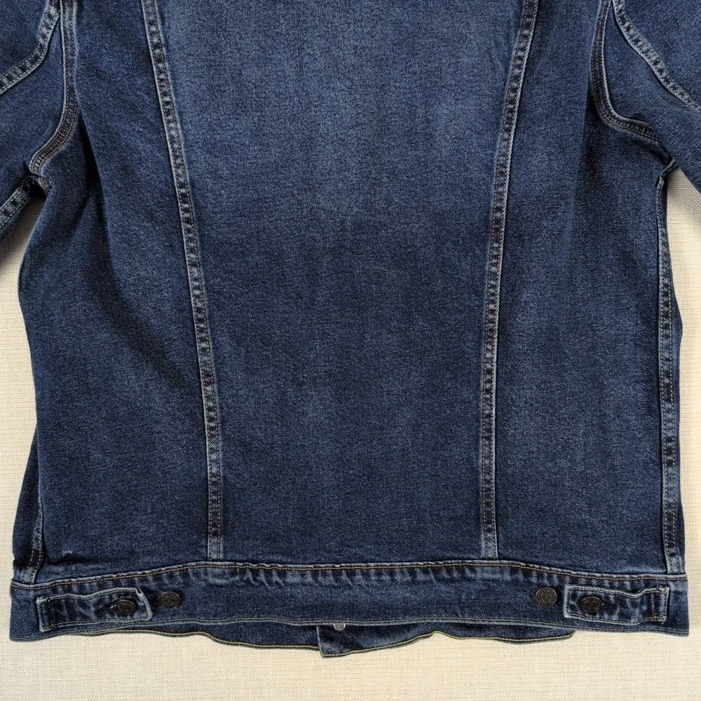 Levi's Trucker Denim Jacket Mens XL Dark Wash Faded Indigo Blue Jean 72334